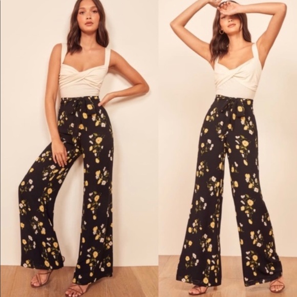 Reformation Starry Pant Floral Piazza Print - Picture 1 of 5
